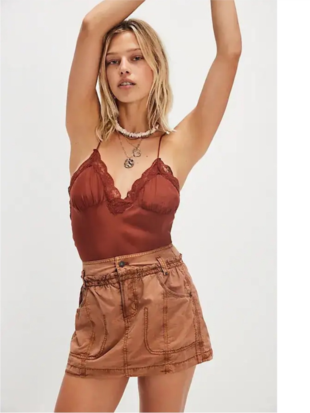 NWOT Free People South Cape Mini Skirt